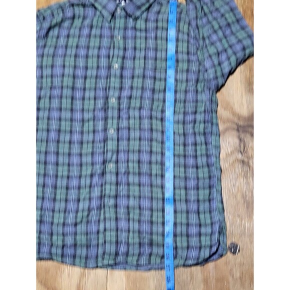Alex Mill Button-down Collar Checkered Cotton Gauze Men L @j3 Multicolor - Picture 4 of 7